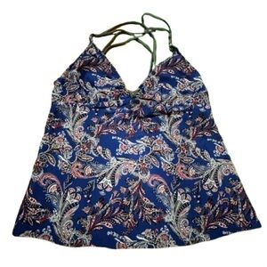 Converse Green and Blue Bustier Bikini Top - Size XL